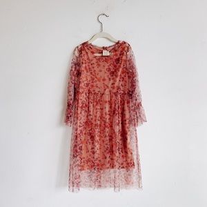 Zara Girls Floral Tulle Dress Size 6